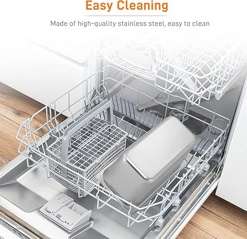 Miniatura 4 de ROVSUN Calentador eléctrico de alimentos comerciales de 42.3 cuartos de galón, 6 bandejas, 110 V de acero inoxidable Bain Marie, mesa de vapor de