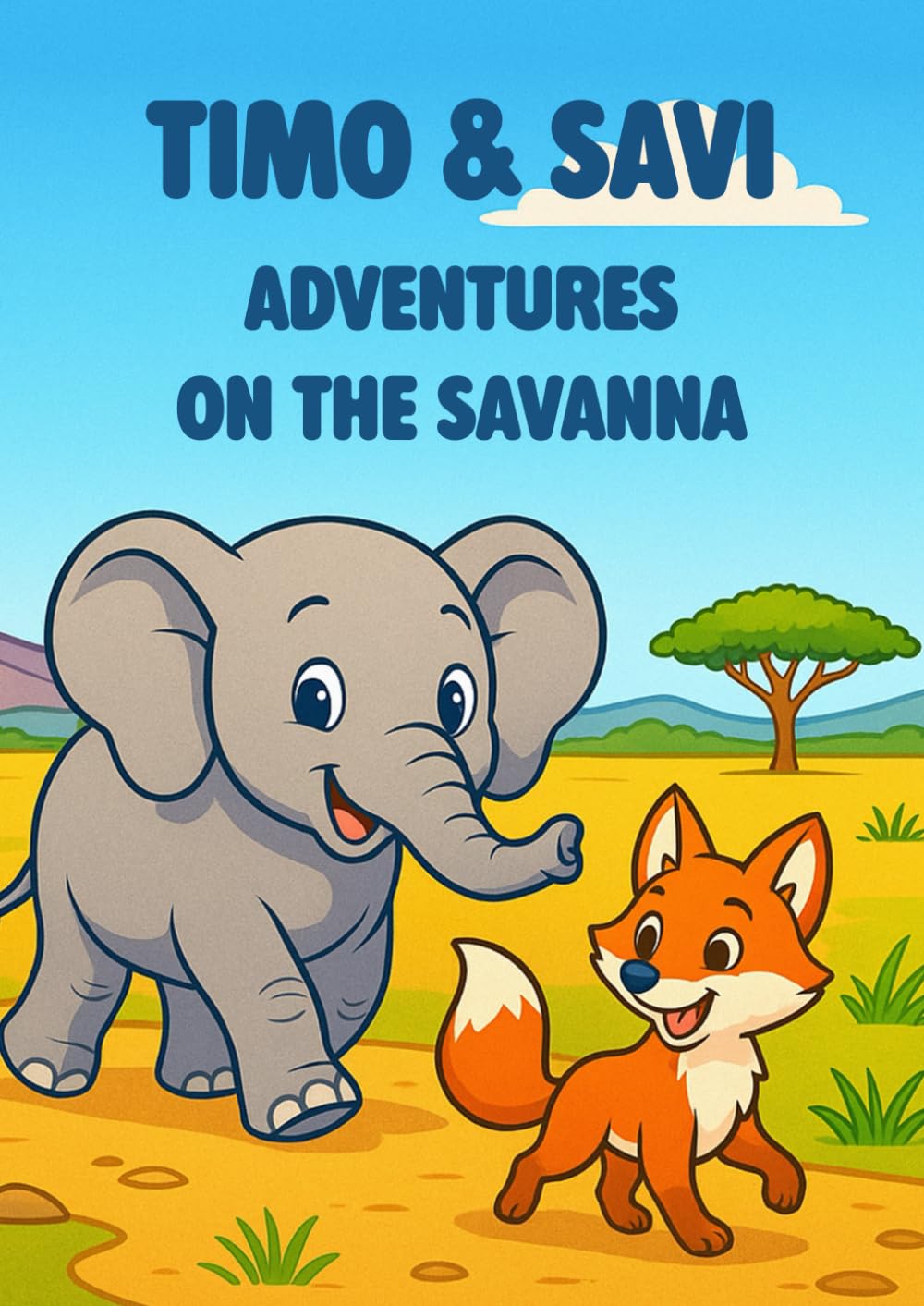 Timo & Savi: Adventures on the Savanna - Coloring Book for Kids Ages 3-5: Fun Animal Friends Coloring Pages with Educational Facts About Safari Wildlife for Toddlers and Preschoolers