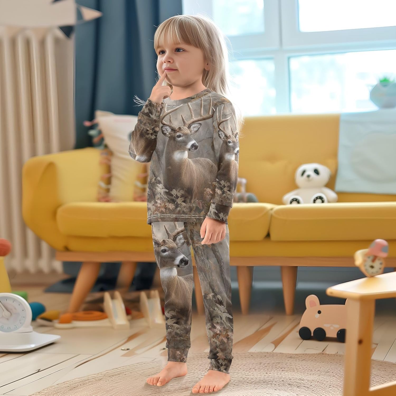 Cotton Pajama Sets Comfy Long Sleeve Sleepwear Soft 2-Piece Pj 18M-8Y