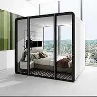 Cabine telefônica profissional à prova de som, com privacidade, economia de espaço, à prova de som, Pod acústico de escritório, mini cápsula silenciosa, perfeita para áreas de cubículos e zonas de