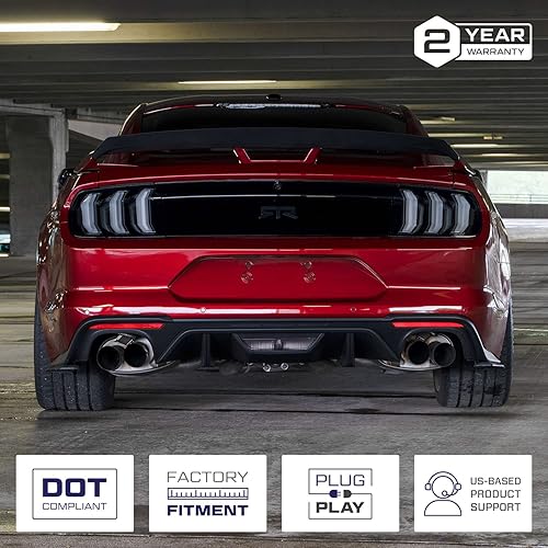 Miniatura 3 de Luces traseras LED secuenciales compatibles con Ford Mustang 2015-2023 (par), ahumadas