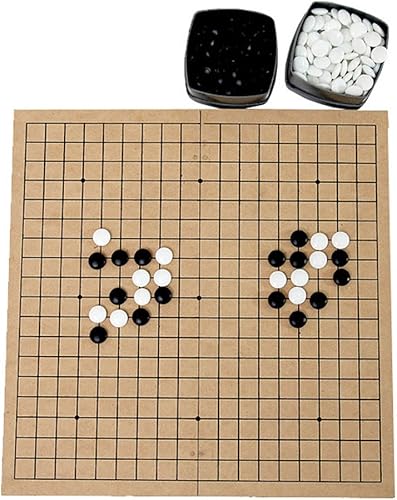 Miniatura 2 de GO Set y ajedrez chino coreano en la parte posterior, juegos de mesa Go Stones, juego de mesa Xiang-qi, juegos de baduk y janggi