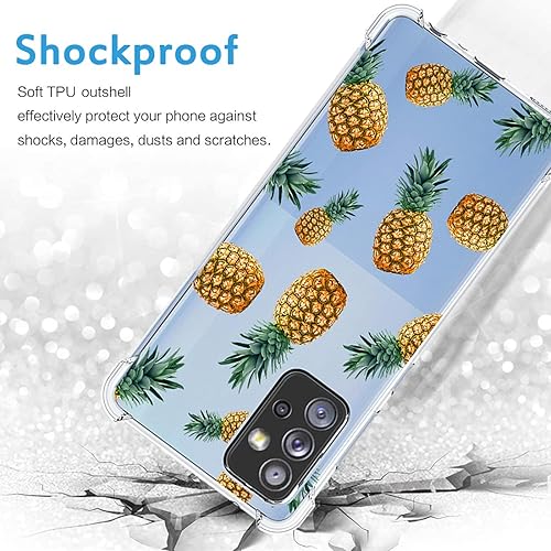 Miniatura 7 de Funda para Galaxy A52 4G, Samsung A52 5G para niñas y mujeres, delgada, a prueba de golpes, patrón transparente, suave, flexible, TPU trasero, funda