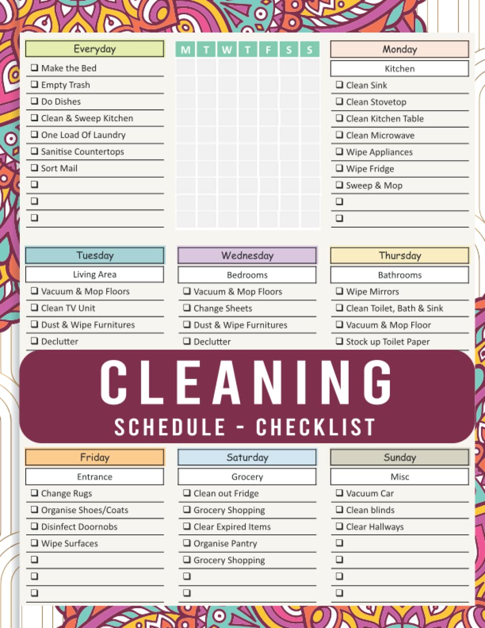 Cleaning Schedule And Checklist For Adults Daily Australia Ubuy cleaning-schedule-and-checklist-for-adults-daily-australia-ubuy