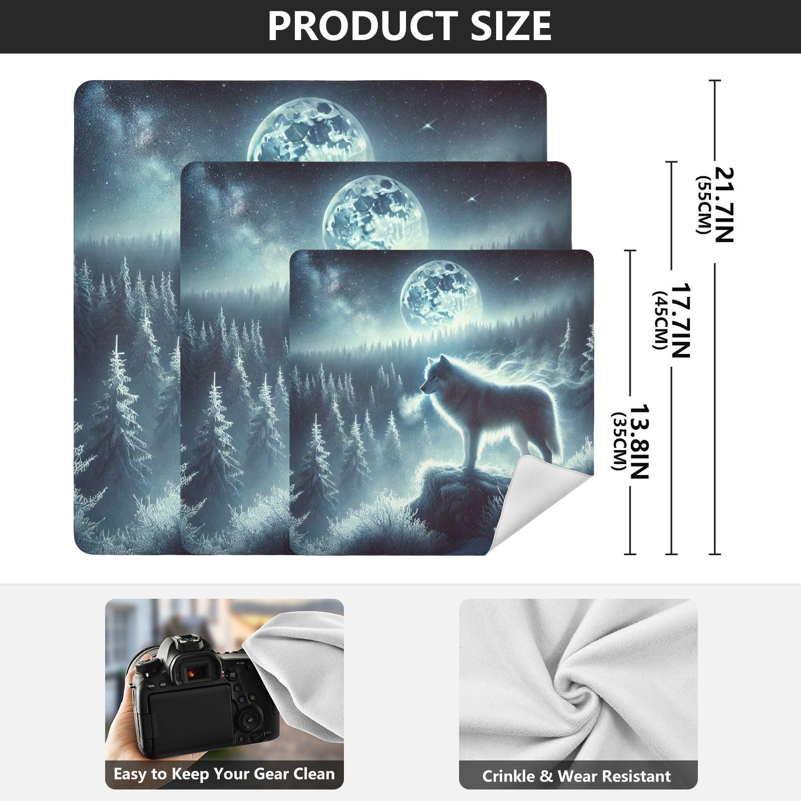 Joko Ivery Winter Wolf Moonlit Night Blue Protective Wrap 13.8