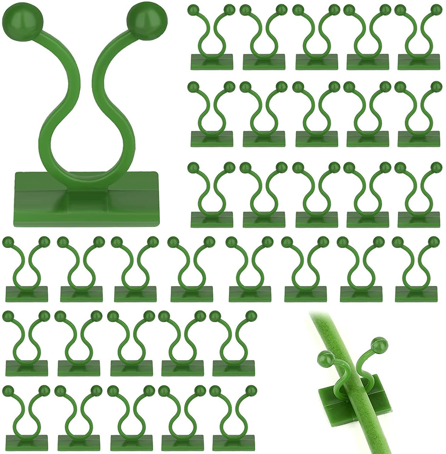 HEYOL 30Pcs Plant Wall Climbing Fixing Clips | Plant Support Garden Clip | Reusable Plastic Plant Support Clips | Self Adhesive Plant Vine Backed Twist Clips (Green) (B0BRSB69NM) Amazon Price History, Amazon Price Tracker