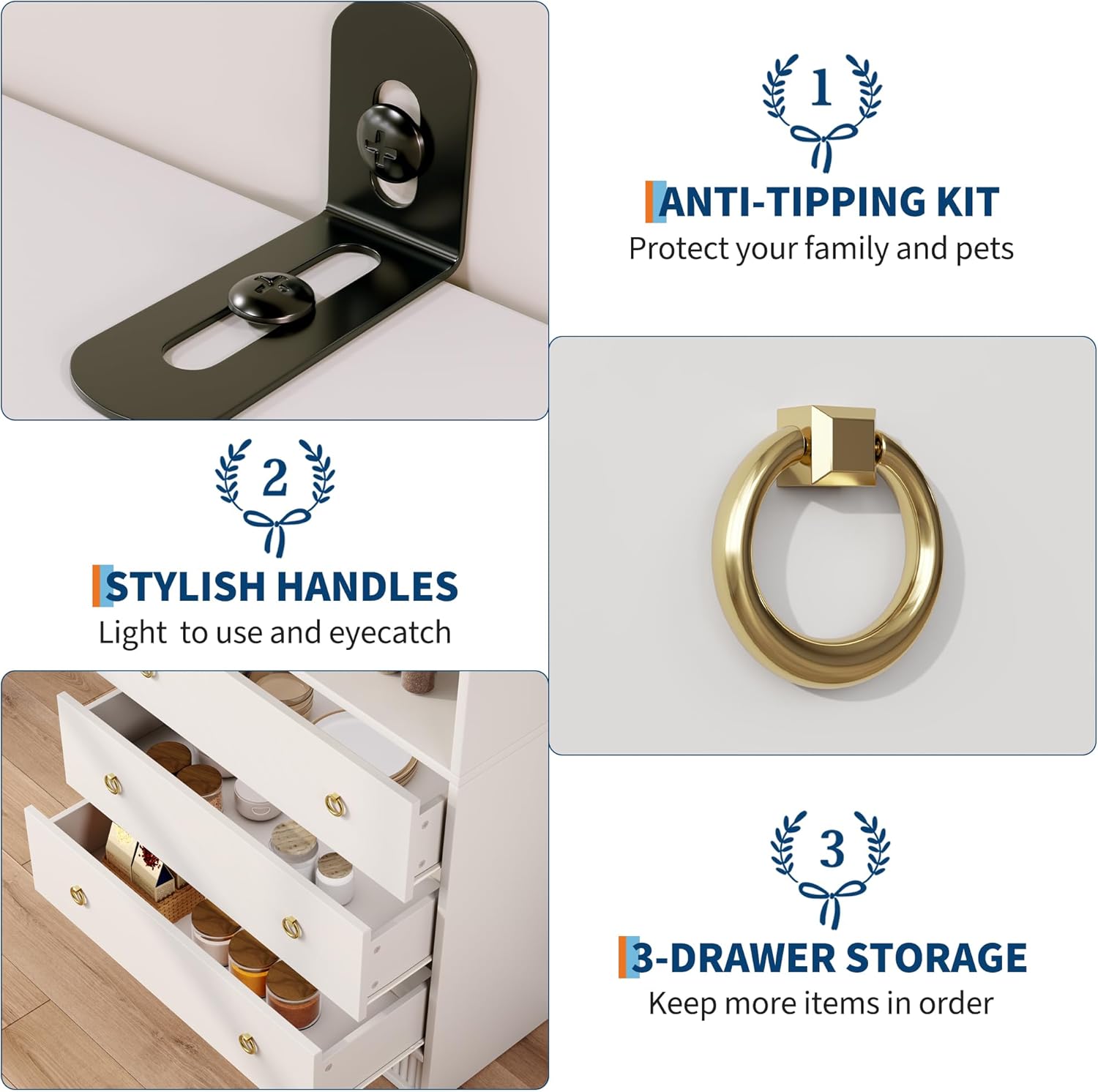 GarveeHome Bookshelf with Drawers 70.8" Fluted Bookcase, White Bookshelf 6 Tier Bookcase with Storage, Tall Book Shelf with Waved Design, Storage Cabinet with Open Shelf for Living Room Office