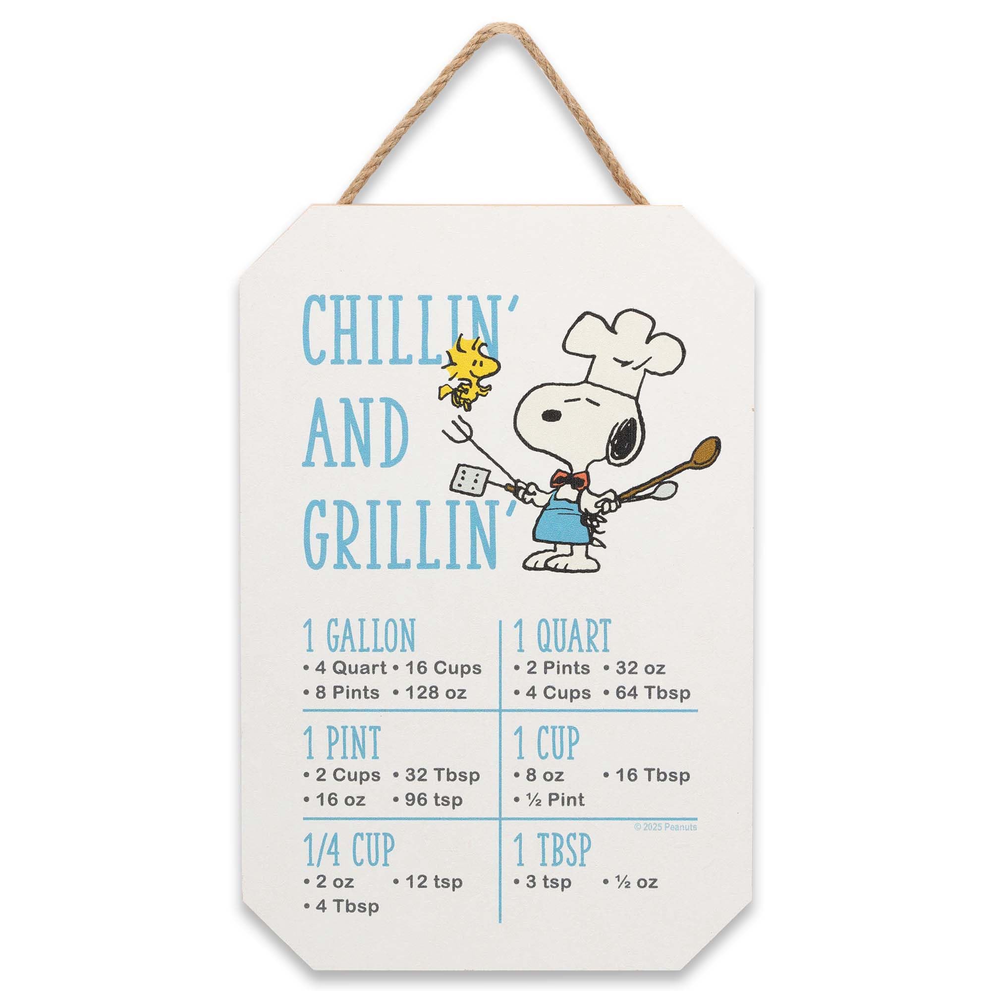 Amazon.com: Peanuts Snoopy Chillin' and Grillin' Conversion Chart