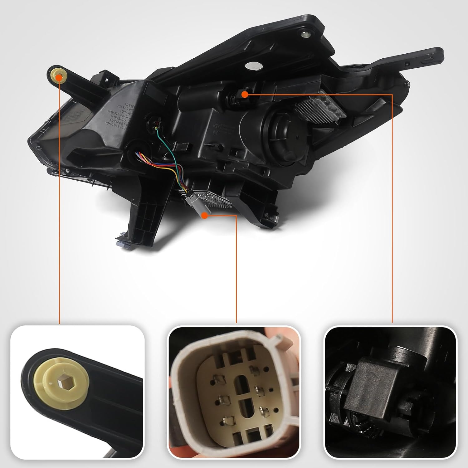 FIONE HID/Xenon Non-AFS Headlight Assembly Compatible with Buick Enclave 2013-2017 Right Passenger Side RH 84026395