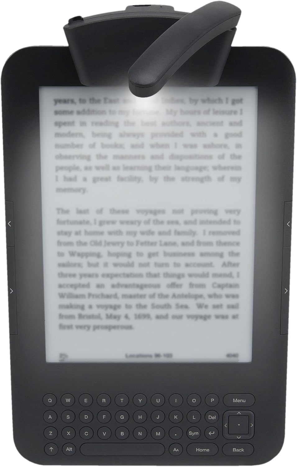 Verso Rechargeable Arc Light for Kindle, Kindle Touch, and Kindle Keyboard (Graphite)