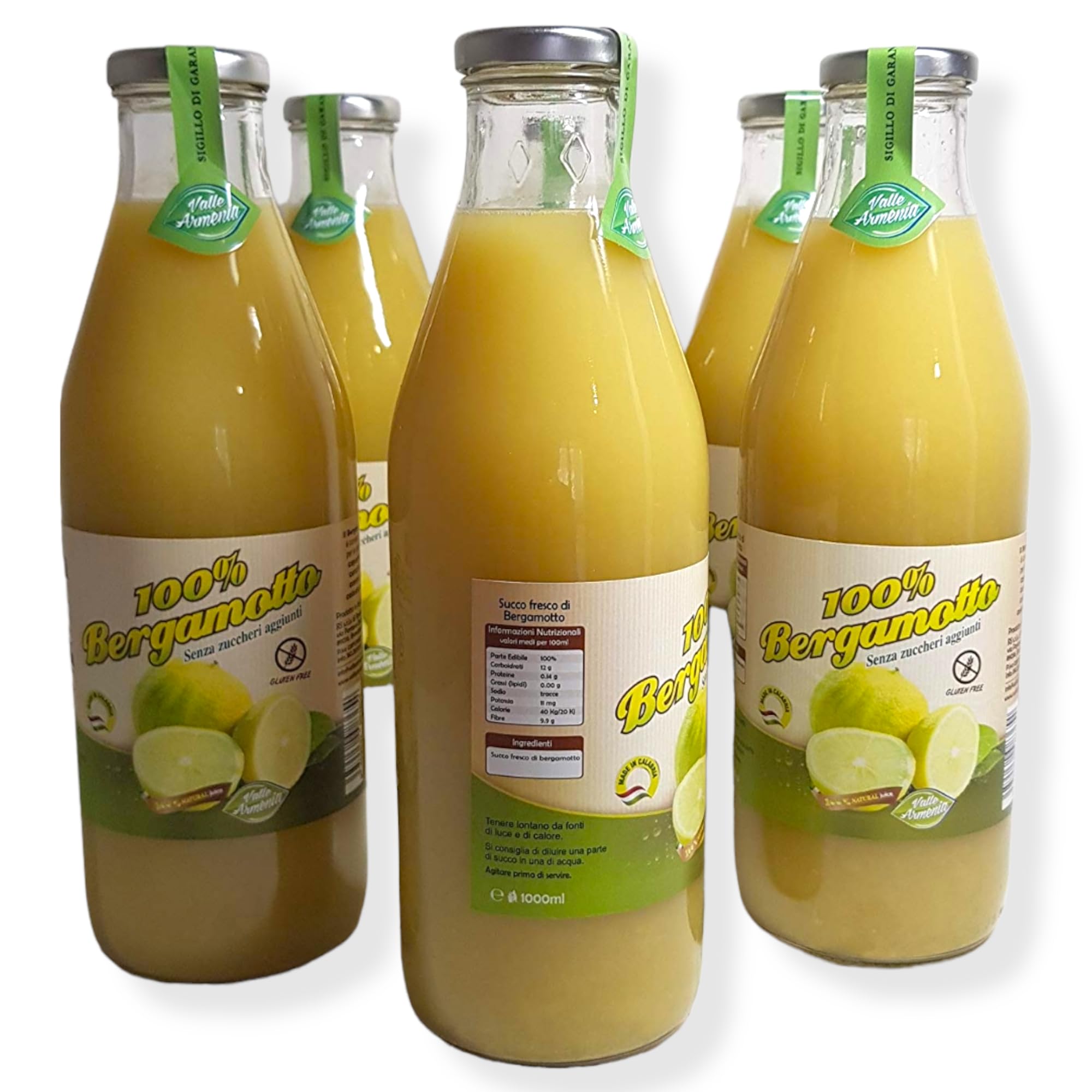 Celebra il Gusto Autentico con il Succo di Bergamotto Puro: Sei Bottiglie da un Litro per un'Esplosione di Freschezza!