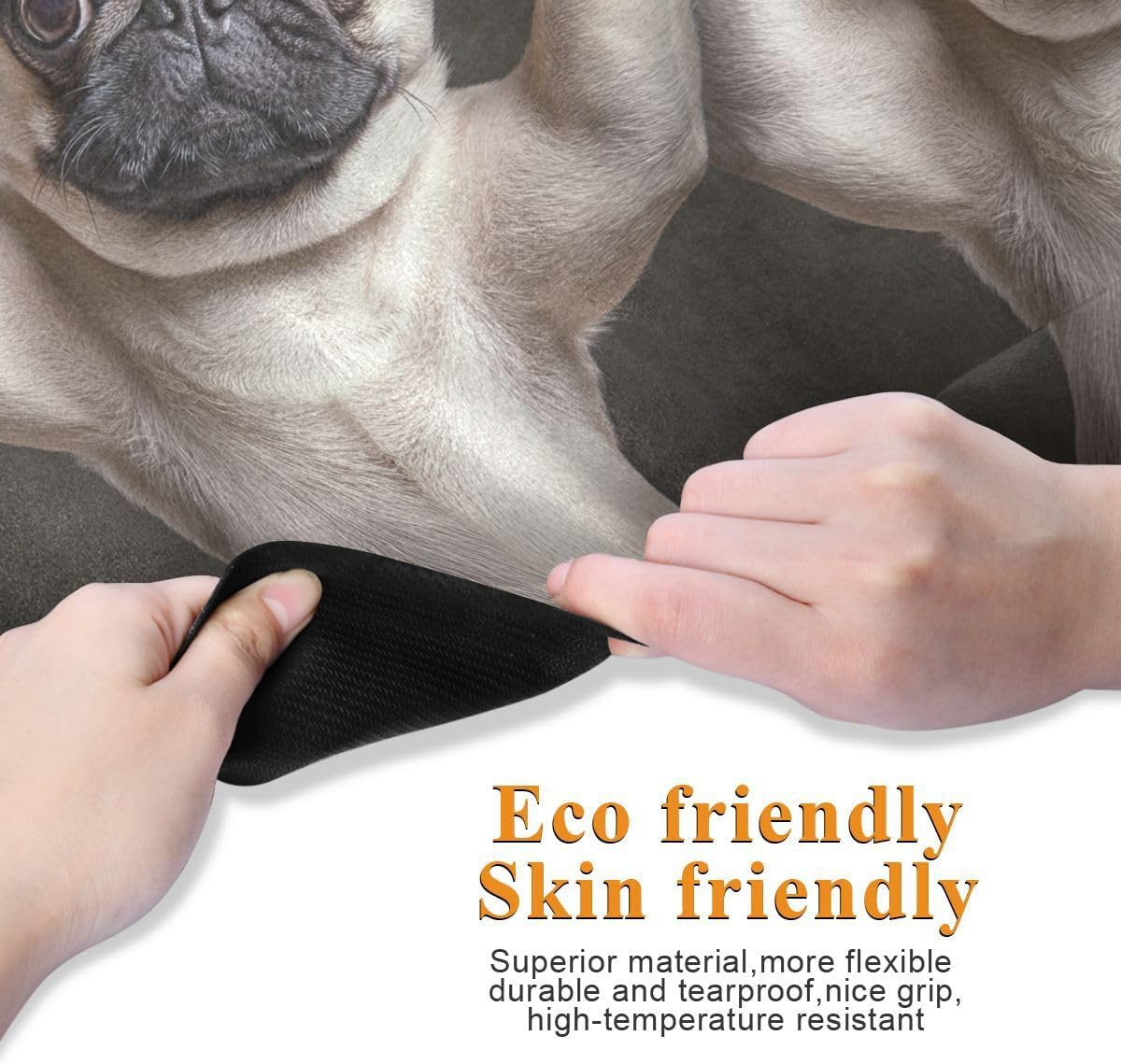 ALAZA Pug Dog Show Its Body Yoga Mat Non Slip Fitness Exercise Mat, Workout Mat for Yoga, Pilates and Floor Exercises