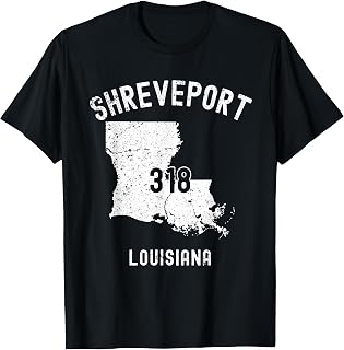 Shreveport Louisiana LA 318 Vintage Athletic Style T-Shirt