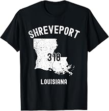 Shreveport Louisiana LA 318 Vintage Athletic Style T-Shirt