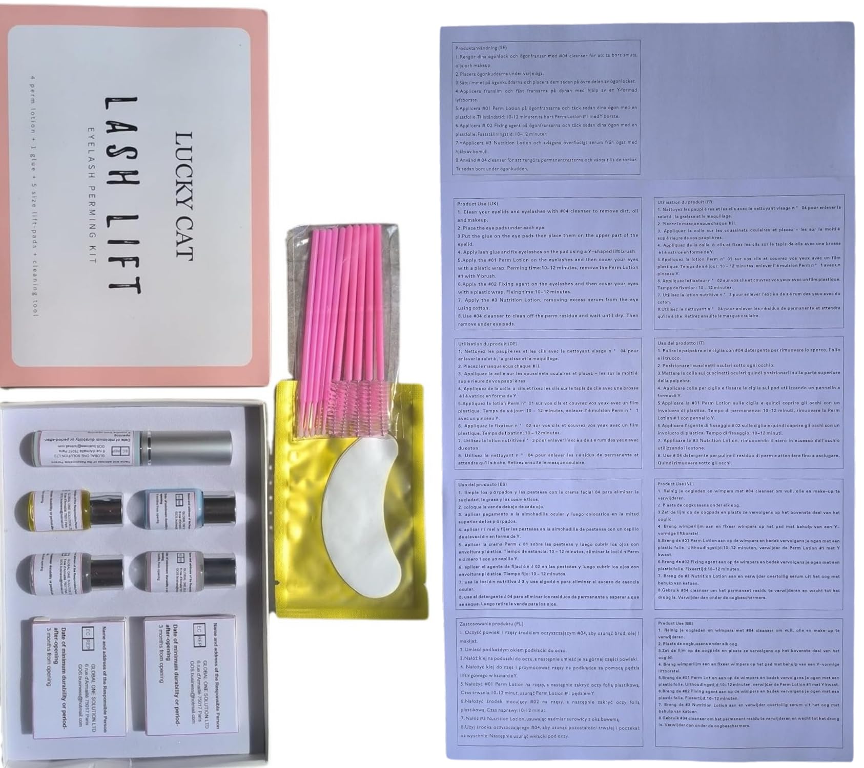 Lifting Pestañas Kit, 2026 Kit de Elevación de Pestañas, Set de Permanente de Pestañas, Profesional Natural Lash Lift Kit, Apto para Salones de Belleza