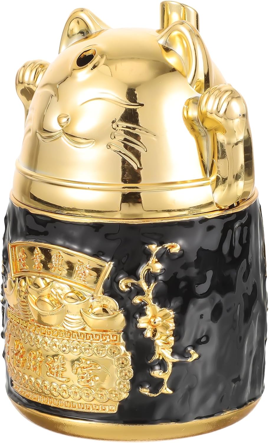 PRETYZOOM Luxury Press-type Toothpick Holder with Lid, Household Kitchen Toothpick Dispenser Box in Gold and Black for Restaurant and Desktop Use