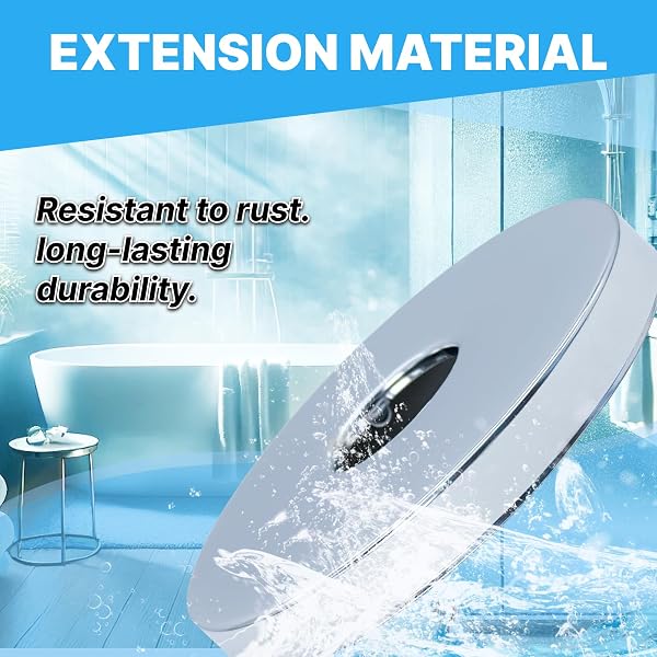 Hugwish Rosace Mitigeur Douche Acier Inoxydable (3/4) Ø 27 mm x Ø 90 mm x hauteur 10 mm 4pcs, Rosace Robinet, Garniture Pour Robinet De Douche Muraux (4, 90x10mm Argent) - 4