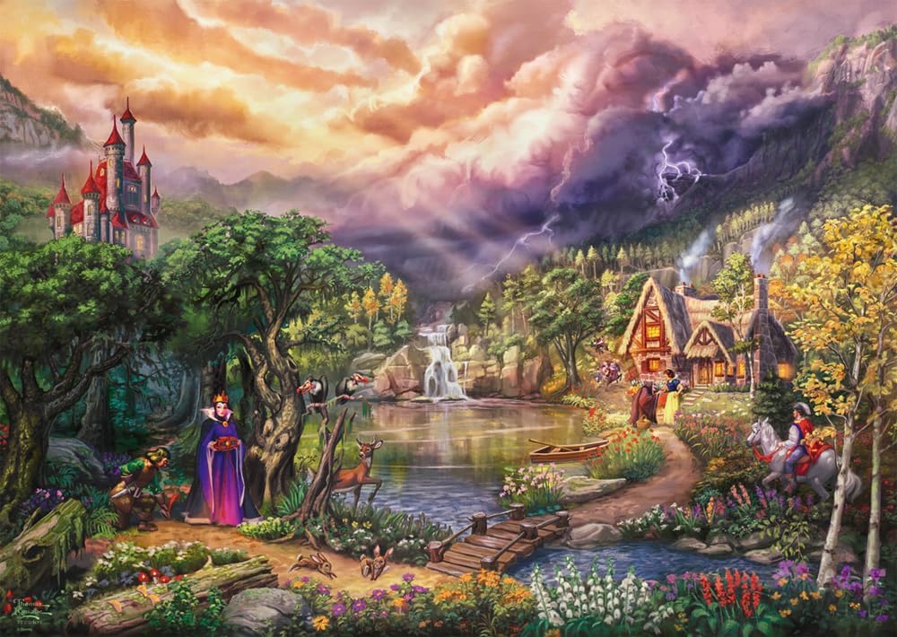 Thomas Kinkade: Disney Snow White (1,000 Pieces) | Jigsaw Puzzle | Ages 14+ | 1+ Players