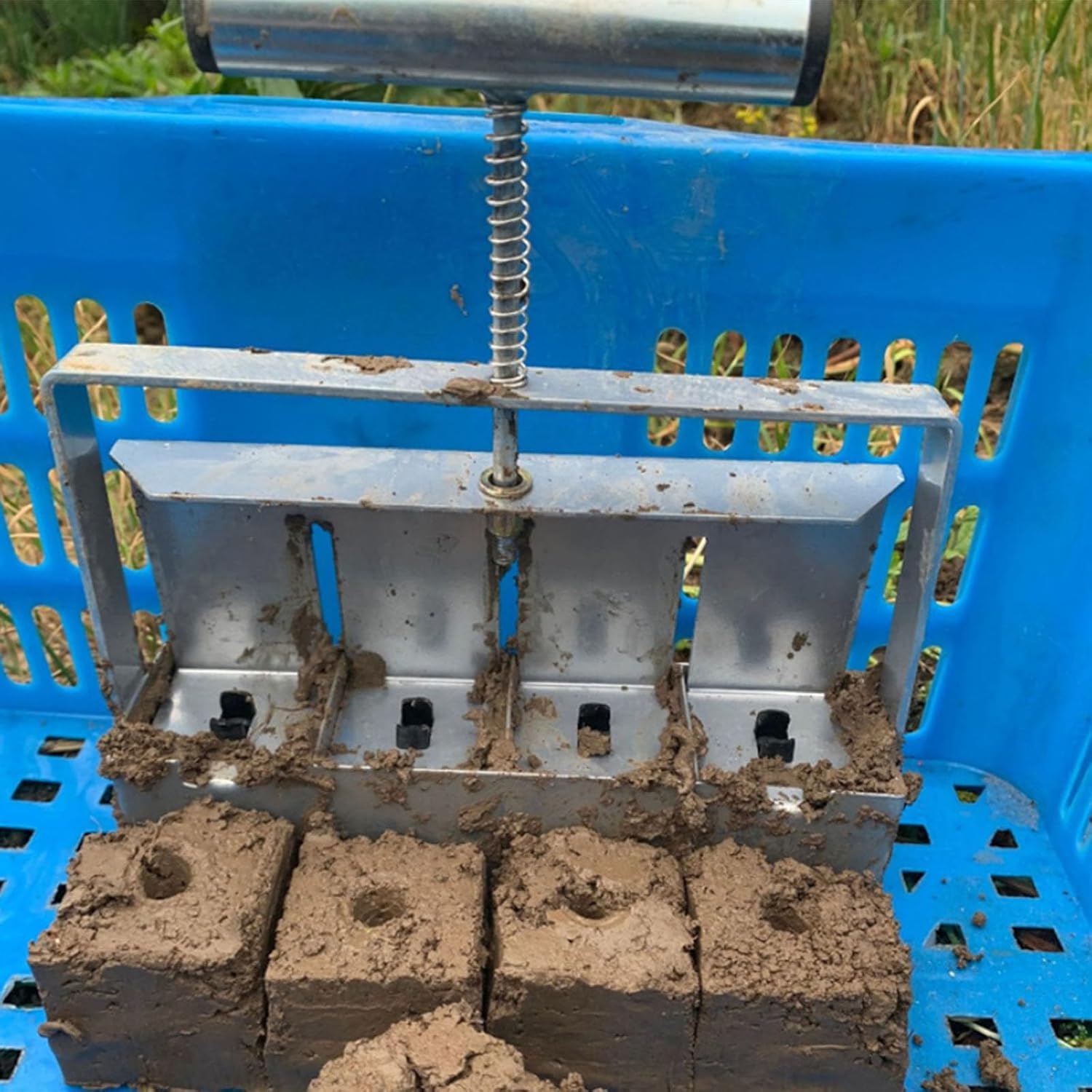 Soil Block Maker Seedling Blocking Maker Seedling Handheld Tool Tray for Gardening Garden Soil