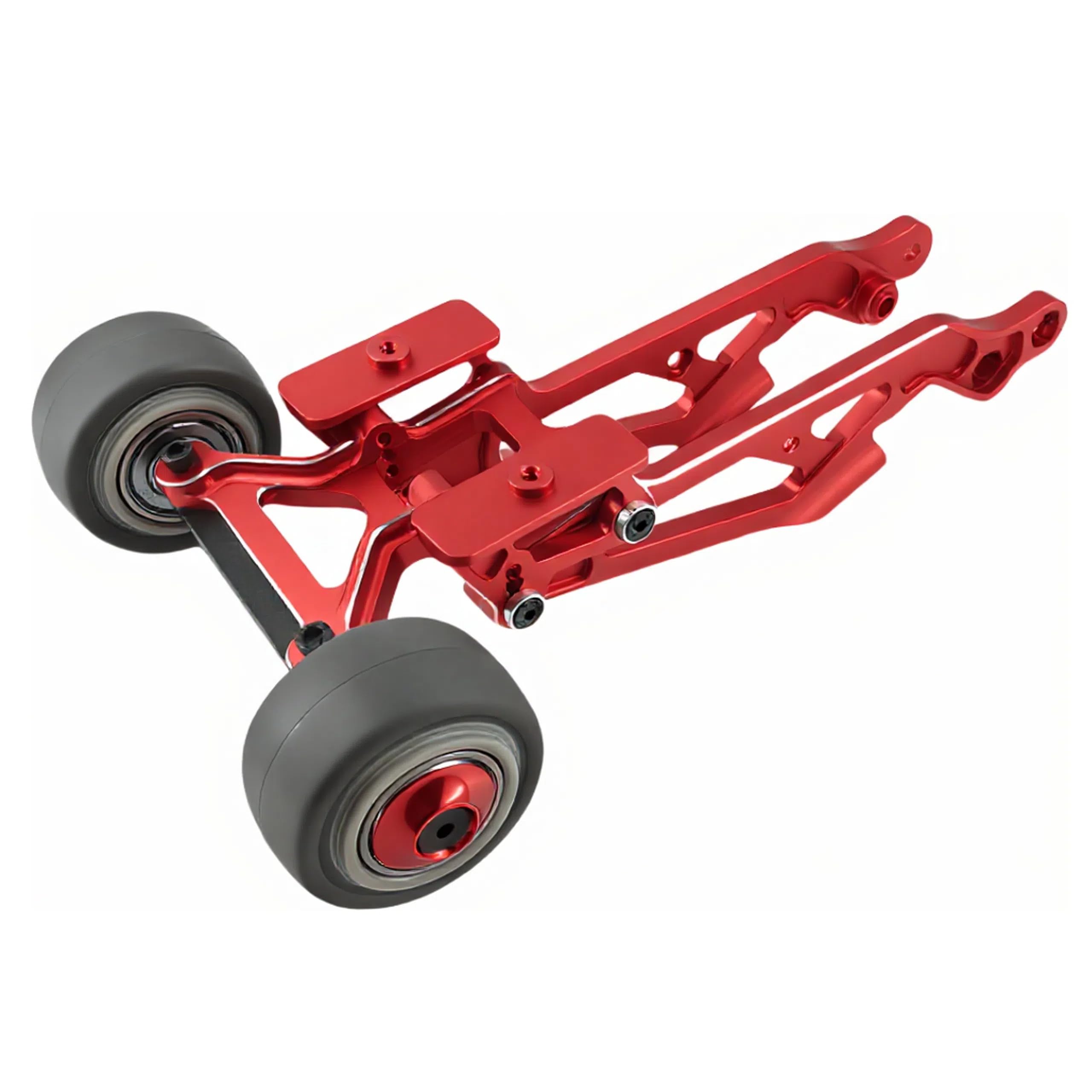 Upgraded Rear Wing Mount with Wheelie Bar, CNC Aluminum for 1/8 RC Cars – Fits Arrma Kraton, Outcast, Notorious, Typhon, Talion 6S, Replaces AR320347 & AR320366 (Red)