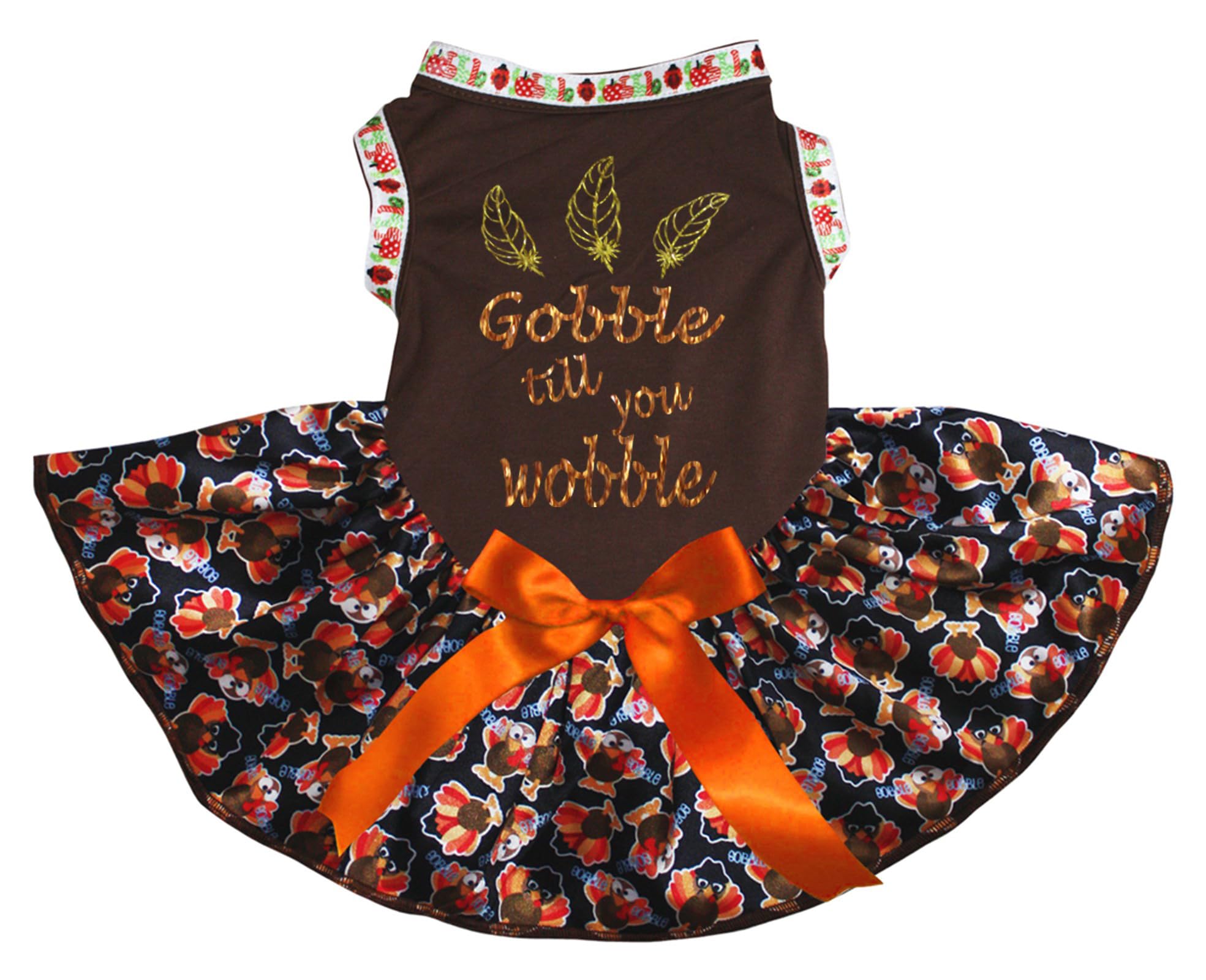 Robe pour chien XL Feathers idéale pour les fêtes de famille et photos d'automne