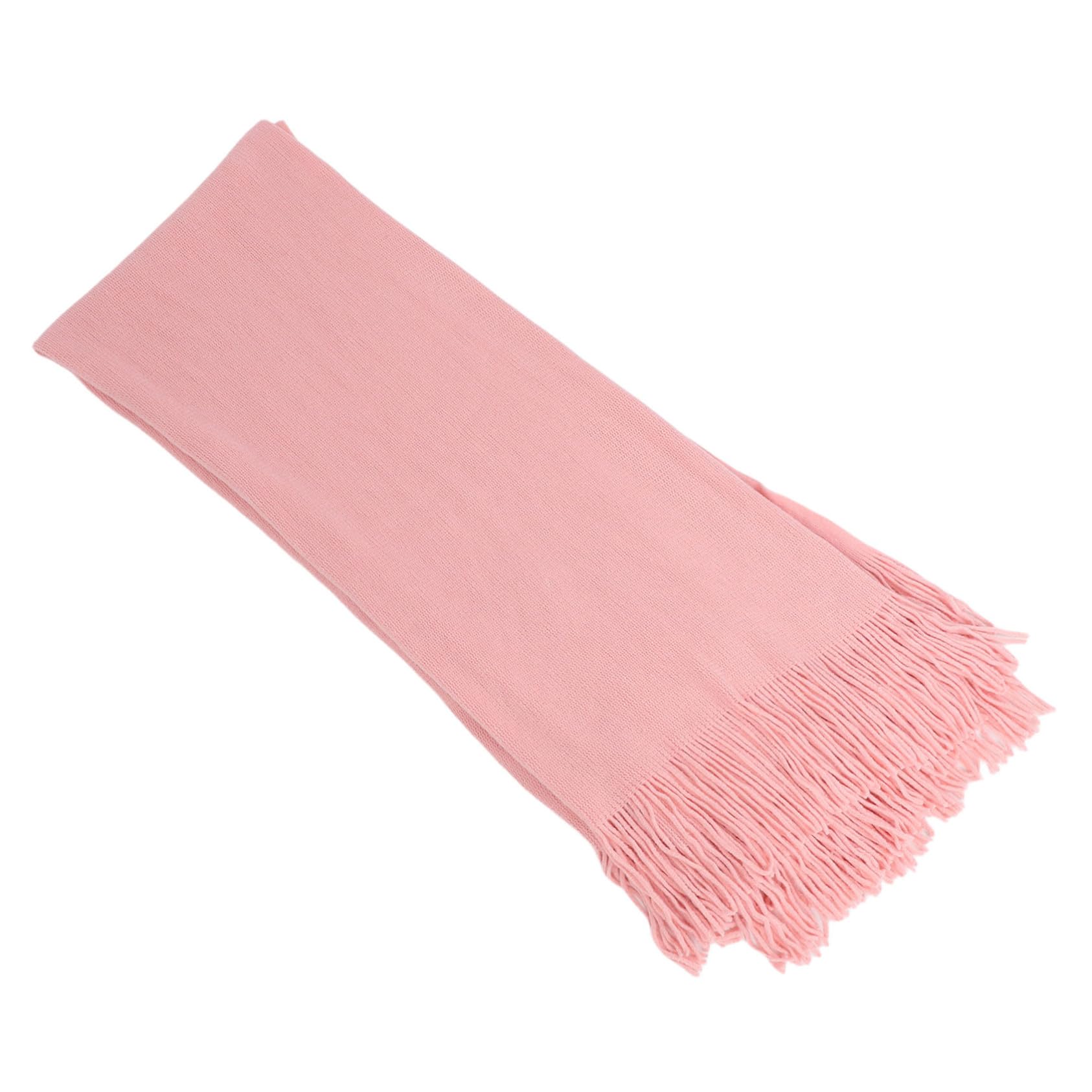 Couverture fibres acryliques rose STOBAZA toutes saisons
