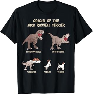 Origin of the Jack Russell Terrier Evolution History Meme T-Shirt