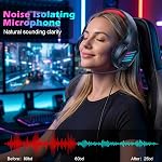 Gaming Headset with Microphone for Pc, Xbox One Series X/s, Ps4, Ps5 | Stereo Computer, Laptop, Mac, Nintendo Gamer Best Gift for kid’s(Black+Red)