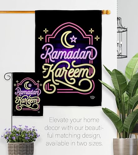 Miniatura 8 de Juego de banderas de jardín de Ramadán Kareem, soporte de pared para musulmanes religiosos, iftars, oraciones cristianas, religión cristiana,