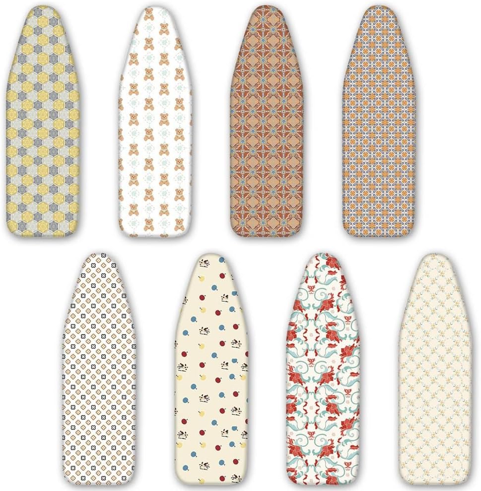 Ironing Board Cover Cotton Ironing Board Cover and Pad 36x12 39x13 43x13 48x15in Iron Board Cover with Thick Padding Elastic Edges(Yellow,48x15in(120x40cm))