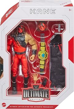 Mattel Ultimate Edition Kane Action Figure, 6-inch Collectible with Interchangeable Head, Swappable Hands & Entrance Cape for Ages 8 Years Old & Up