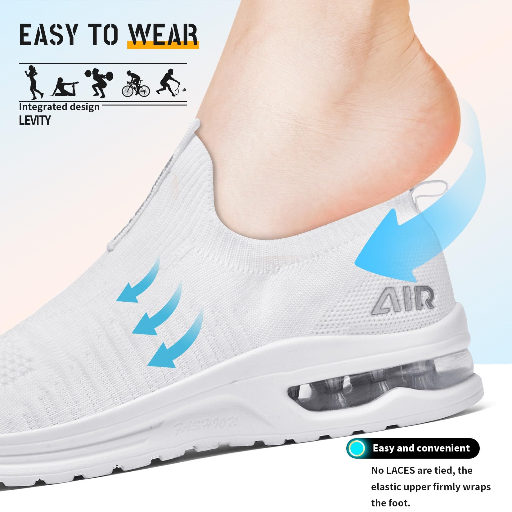 Zapatillas de Deporte Mujer Casual Mesh Sneakers sin Cordones — view 5