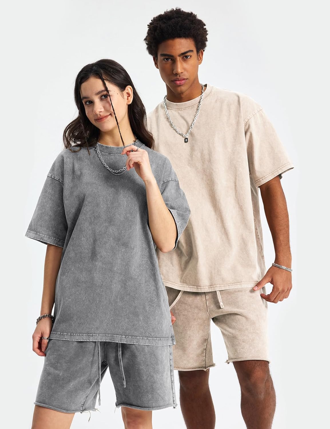 Arssm Oversized Tshirts for Men Acid Wash Loose Fit Vintage Cotton Heavyweight T Shirts Baggy Tees - Image 5