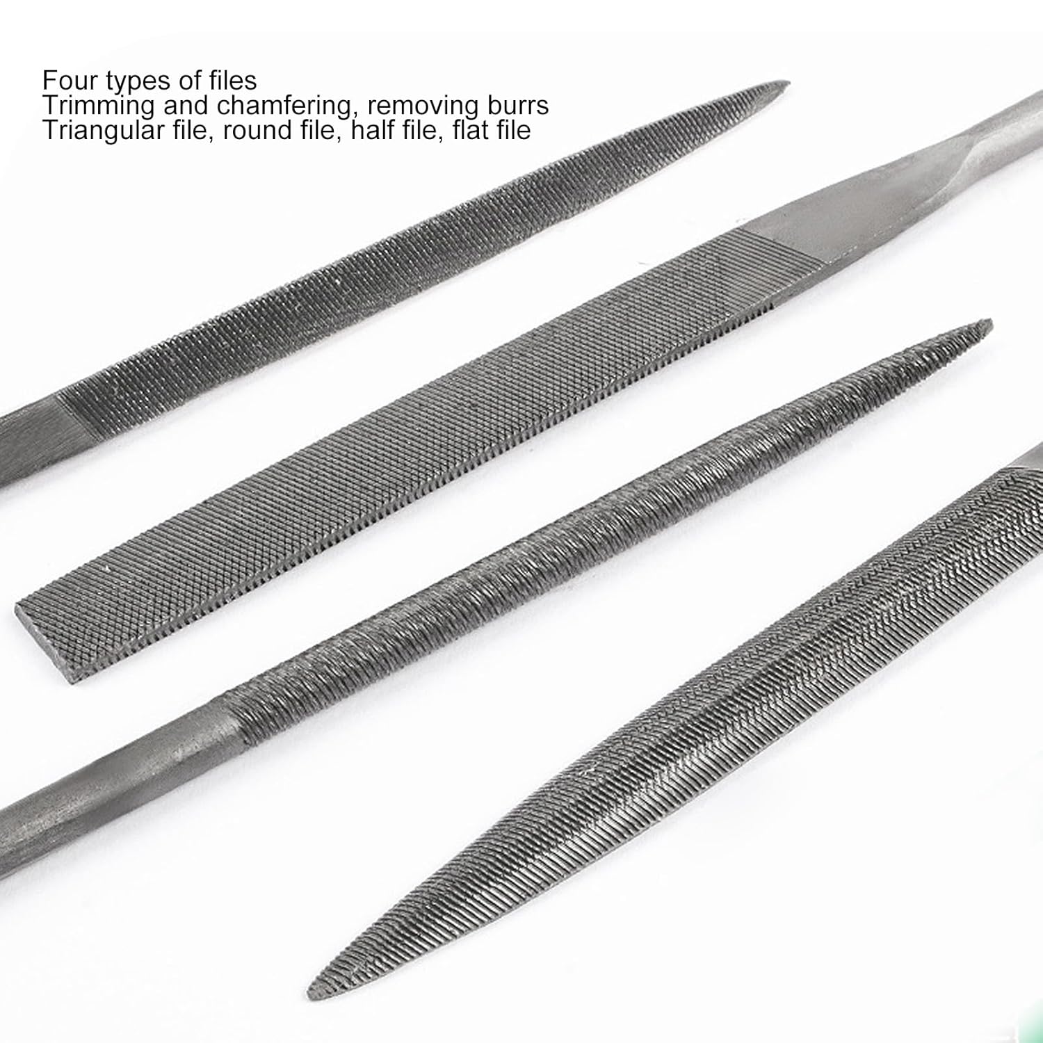 Pneumatic Reciprocating File, Air Reciprocating File with 5mm Stroke and 4000rpm Speed, Alloy Steel Body Saw File for Trimming Chamfering Deburring, Includes 4 Interchangeable File