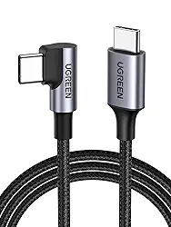 UGREEN Cabo USB C para USB C de ângulo reto, cabo tipo C de 60 W de 90 graus para iPhone 15/15 Plus, MacBook Pro 2020, iPad Pro 2022/ Air 4/Mini 6, Samsung Galaxy S24/S23/S22, Switch, Pixel,