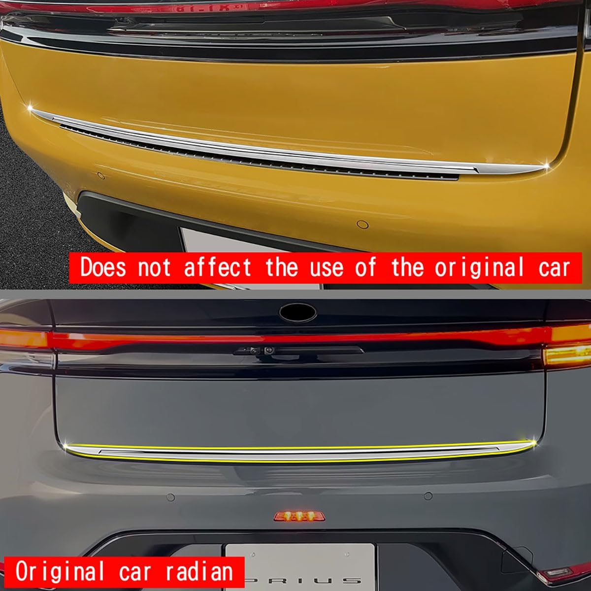 Tailgates Trim Compatible with Toyota Prius 2023 2024 2025 2026 Rear Tail gate Door Trunk Lid Molding Cover Trim Exterior Car Accessories Stainless Steel 1PCS
