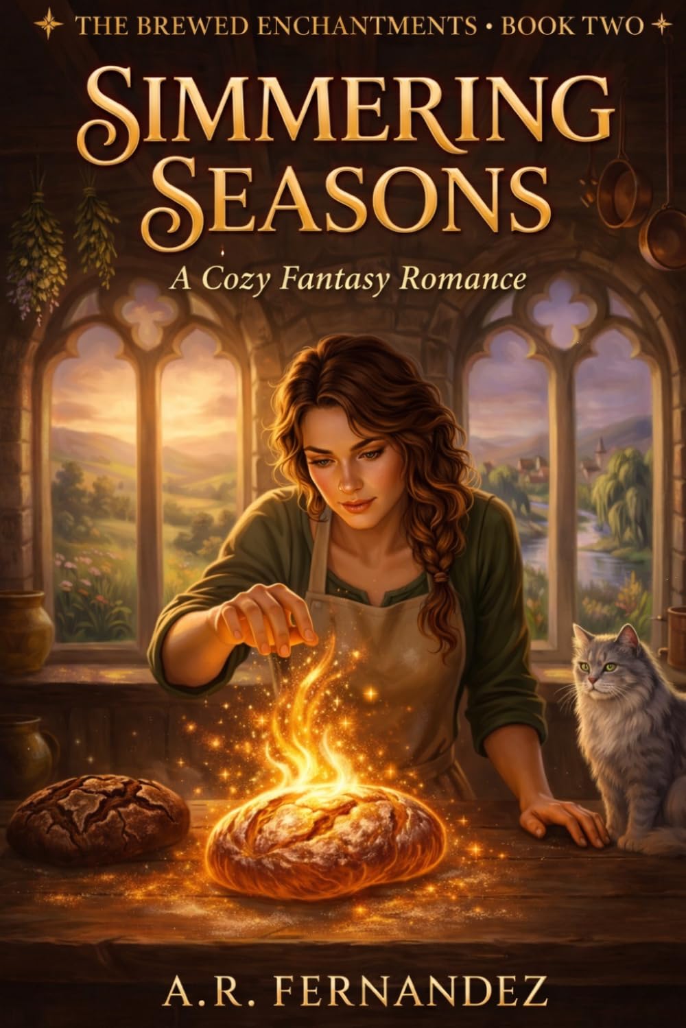 Simmering Seasons: A Cozy Fantasy Romance (The Brewed Enchantments)