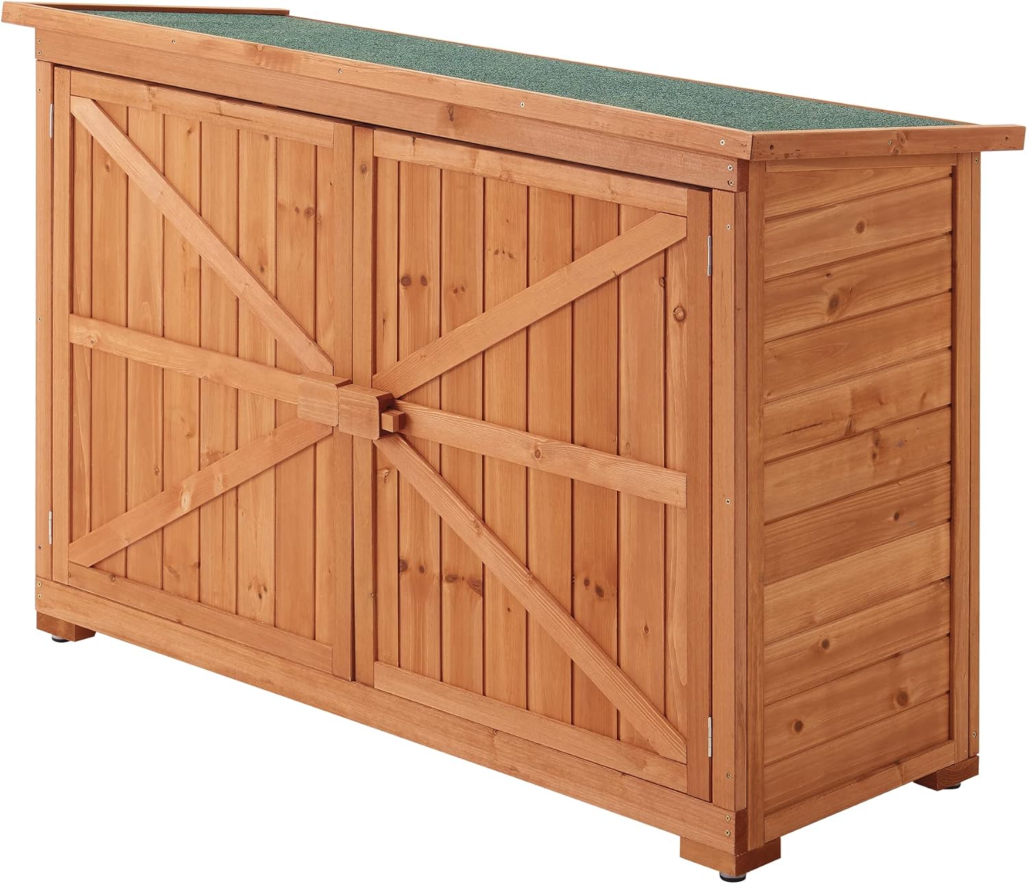 [en.casa] Armadio da Giardino 88x128x50 cm - Mobile Esterno in Legno