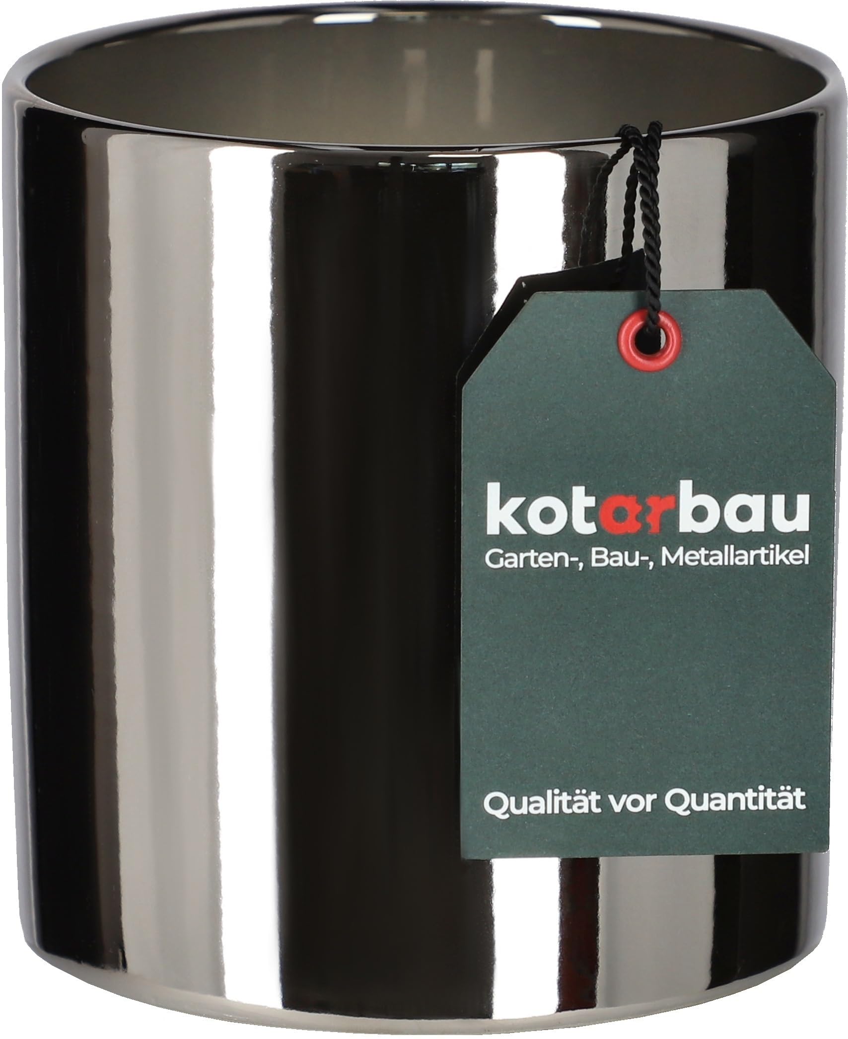 Kotarbau 1 Items Kotarbau® Shiny Flower Pot Diameter 130 Mm Cylinder Ceramic Plant Pot Decorative Planter Silver Plant Pot Flower Pot For Indoor Plants Garden Pot
