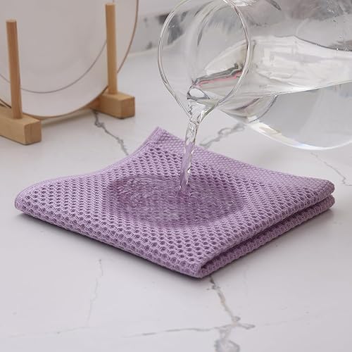 Miniatura 312 de Kitinjoy - Paños de cocina 100% algodón, paquete de 6 paños de cocina ultra suaves y absorbentes para secar platos, toallas de cocina de secado