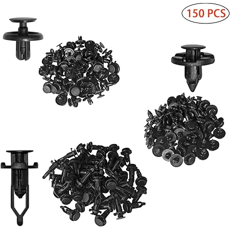 Amazon Medoon 自動車用リベット 150個 3種類 ナイロン ファスナー 泥フラップ バンパー フェンダー トヨタ用クリップ フロントバンパー 車 バイク