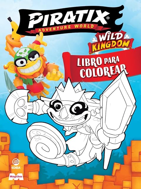 Portada de Libro para colorear Piratix Nº 1 - Wild Kingdom