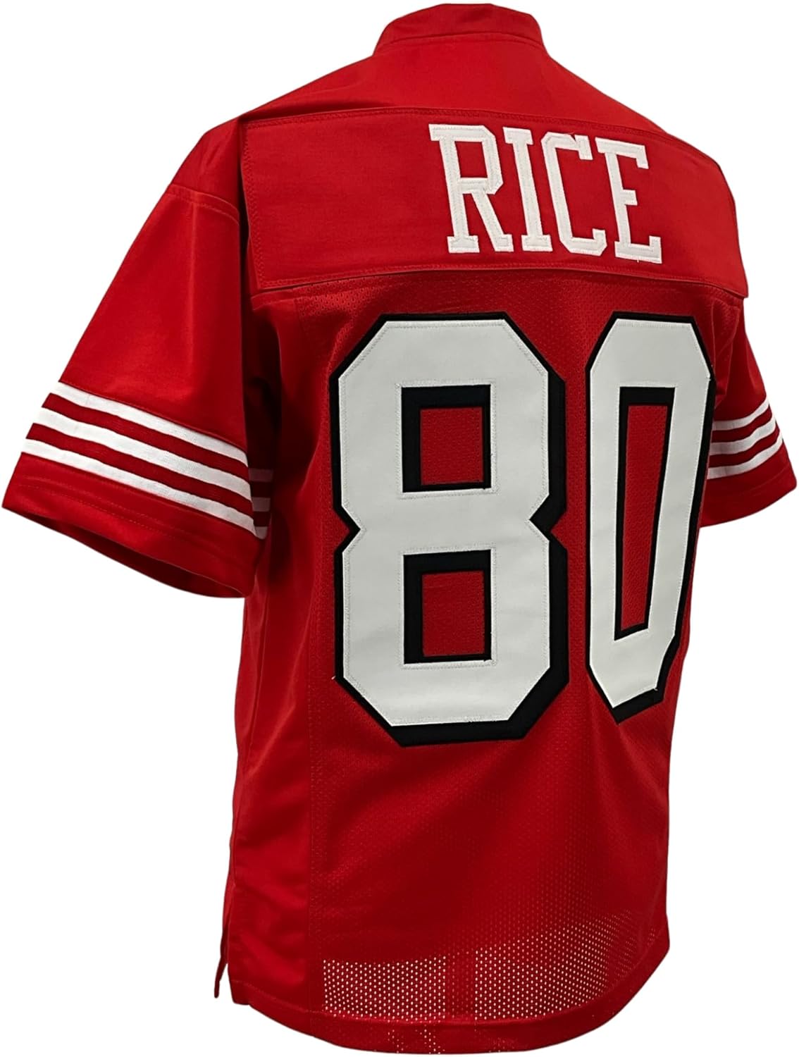 Jerry Rice Jersey Red with Drop Shadow San Francisco | Unisex Adult Sizes S-5XL Unsigned Custom Sewn Stitched