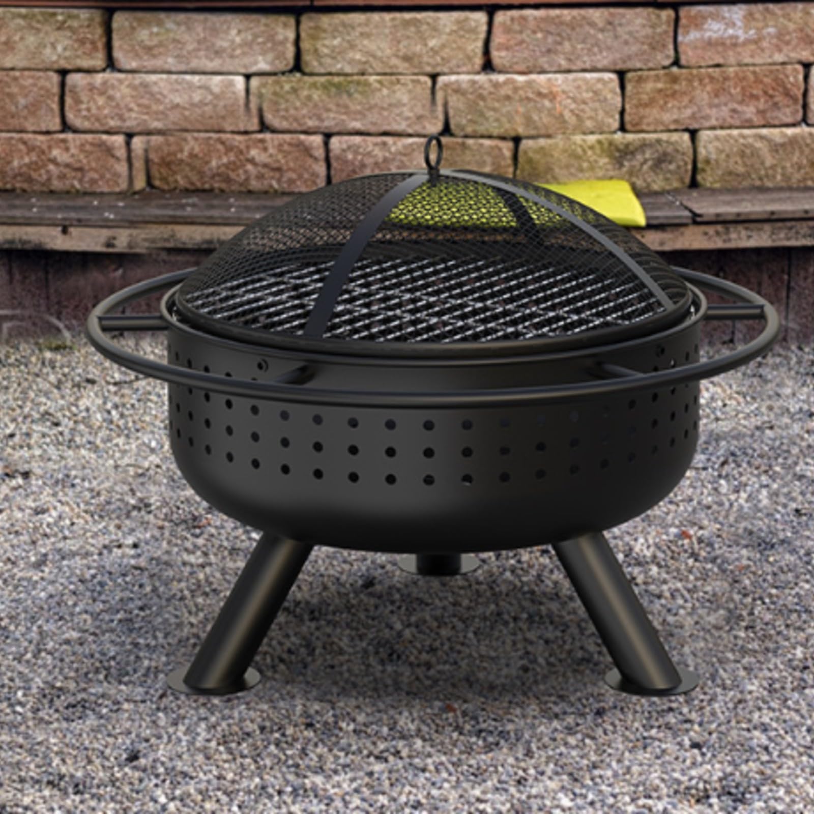 rockible Brasero Barbecue Chauffage à Charbon, Brasero Grille Cuisson, Polyvalent, pr, Terrasse, Familles