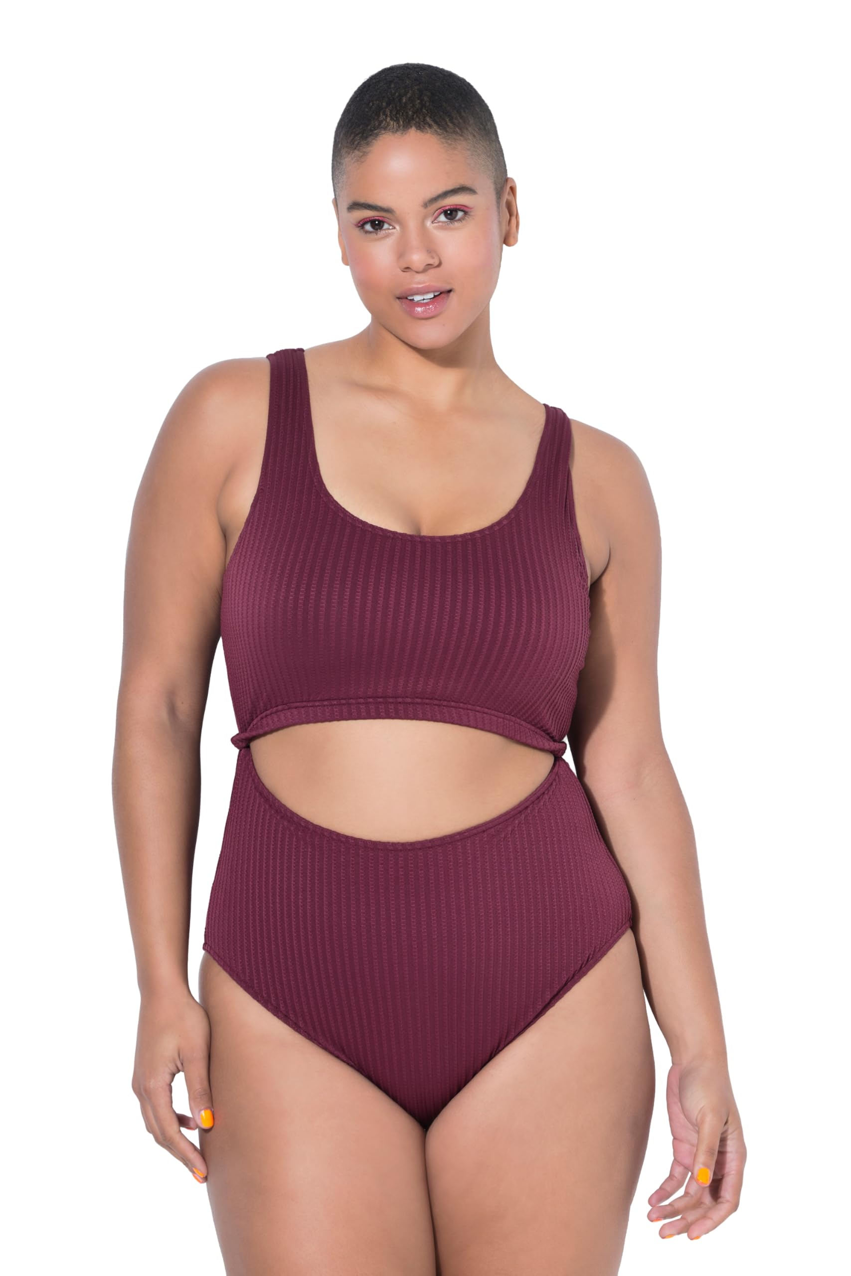 Studio Untold Damen große Größen Übergrößen Plus Size Badeanzug, Softcups, Bikini-Optik, Shaping 828237