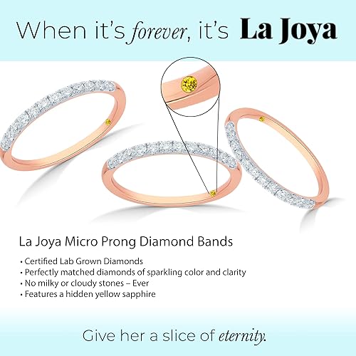 Miniatura 3 de Alianzas de boda y aniversario de diamantes cultivados en laboratorio para mujer Anillos de diamantes certificados en oro amarillo, blanco y rosa