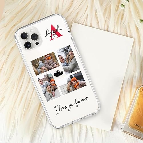 Miniatura 6 de Custom Personalized Phone Case for iPhone 17 16e 16 15 14 13 12 11 Pro Max Plus XR X SE 8 7 6, Soft TPU Anti-Drop Protective Case, for Couples,