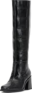 Vince Camuto Women's Sangeti Wide Calf Stacked Heel Knee High Boot