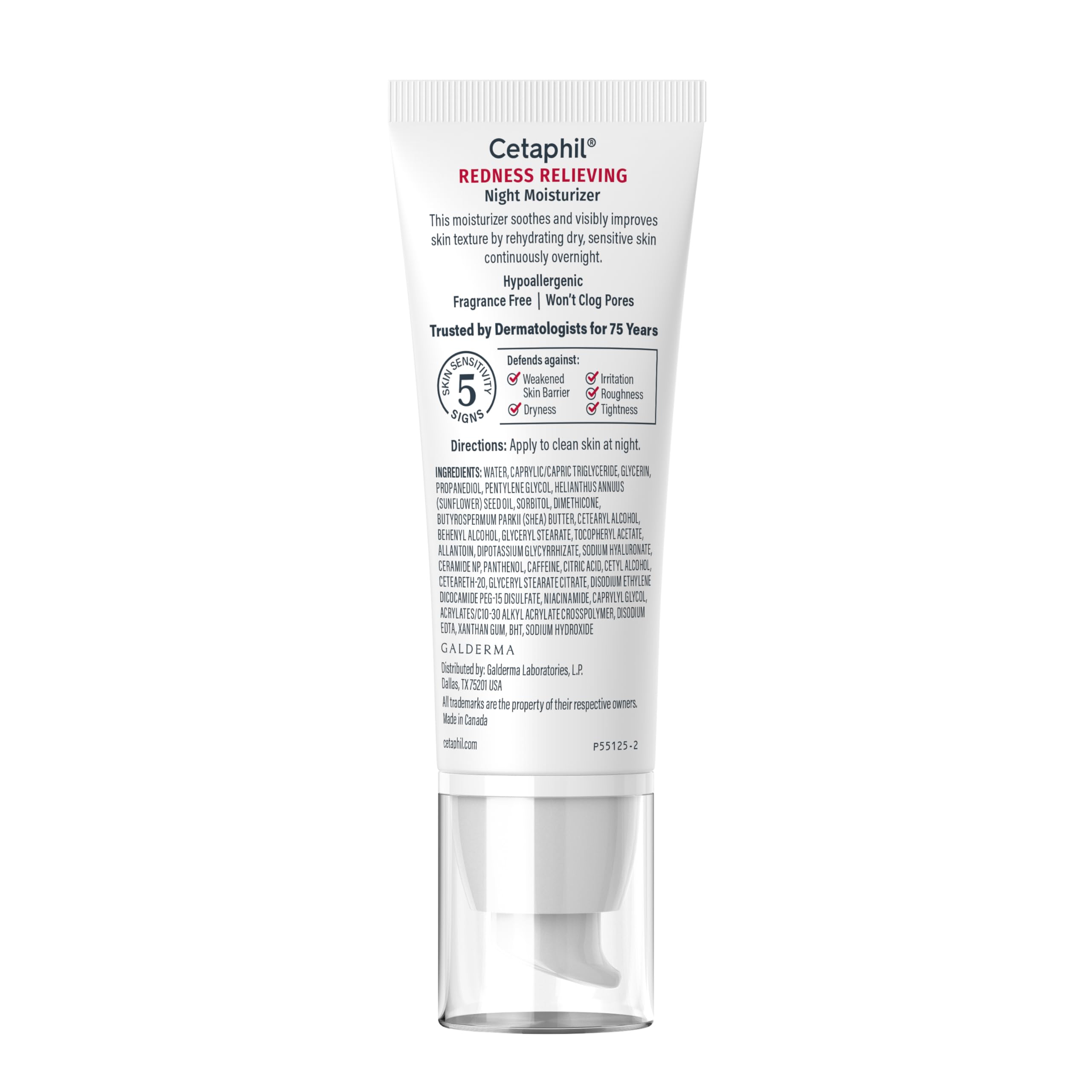 Cetaphil PRO Kızarmaya Eğilimli Ciltler İçin Nemlendirici Gece Yüz Bakım Kremi 50 ml