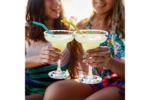 Acrylic Margarita Glasses 2-Pack: Shatter-Proof, Unbreakable Cocktail Cups for Pool or Party